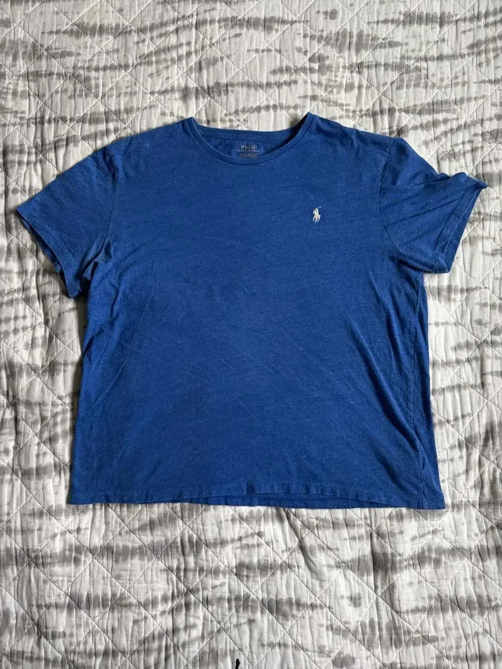 Polo Ralph Lauren Men's Crewneck Short Sleeve Heather Blue T-Shirt Men’s L